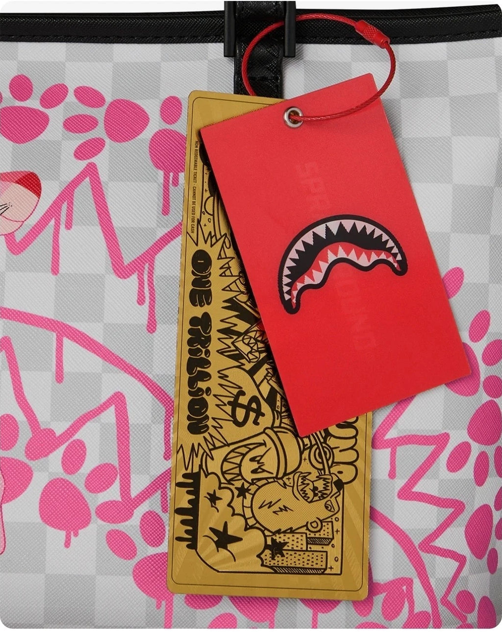 🔥🔥 PINK PANTHER PAWPRINTS TOTE SPRAYGROUND Travel Bag