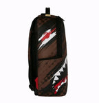 SPRAYGROUND LIMITED EDITION BACKPACK SMEARED GRUNGE SHARK BROWN BLACK SHARK NEW