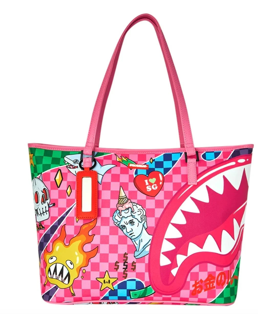 🔥🔥 KAWAII CHAOS TOTE SPRAYGROUND New Bag