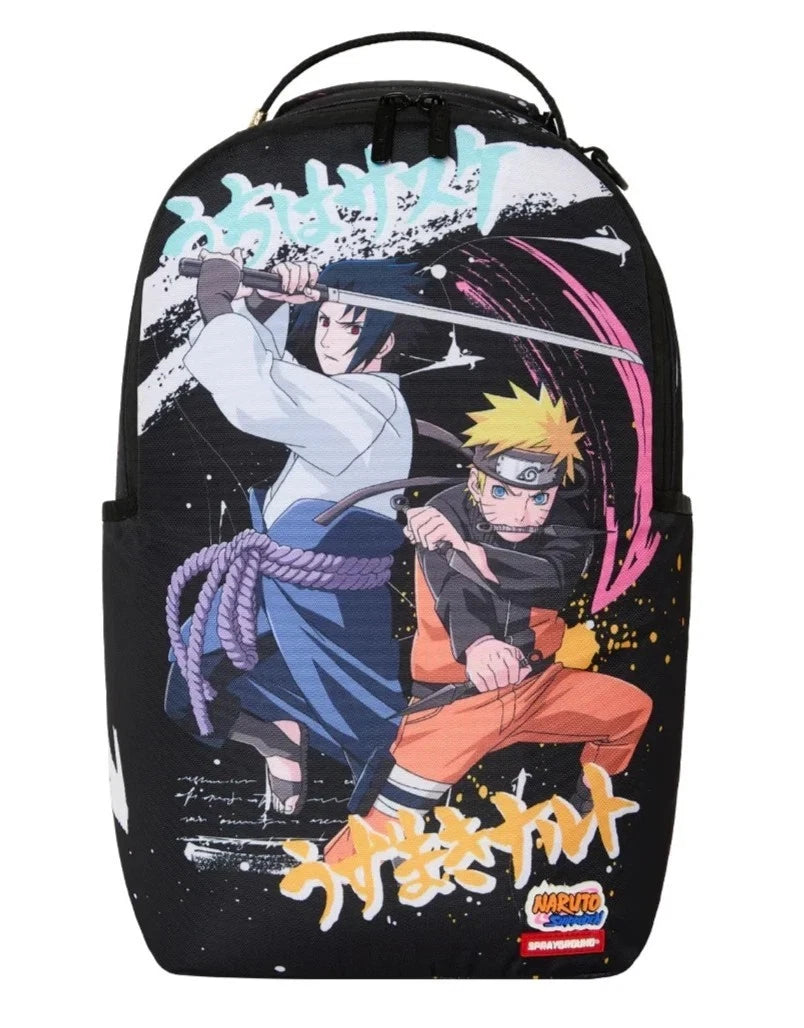 🔥🔥Sprayground Naruto BACK TO ATTACK BackpackNew Black Bookbag Large School Bag