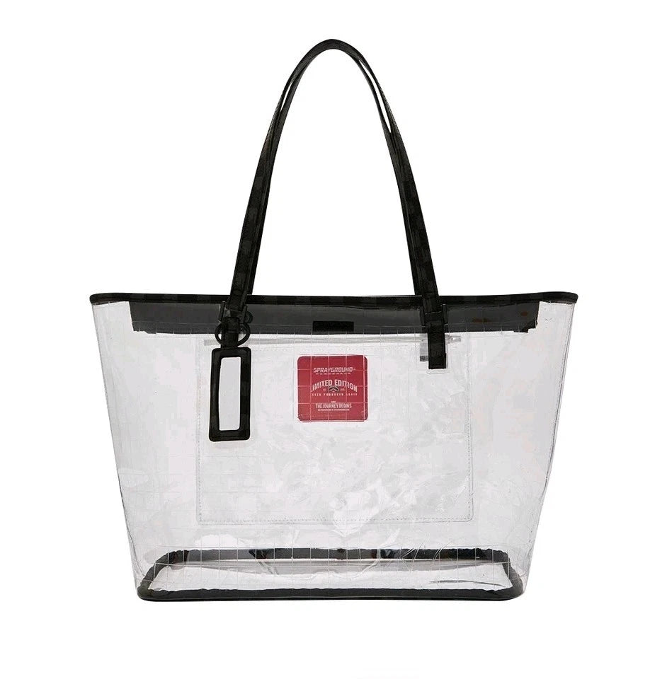 🔥🔥 Sprayground FULLY CLEAR SHARKS IN PARIS TOTE travel bag