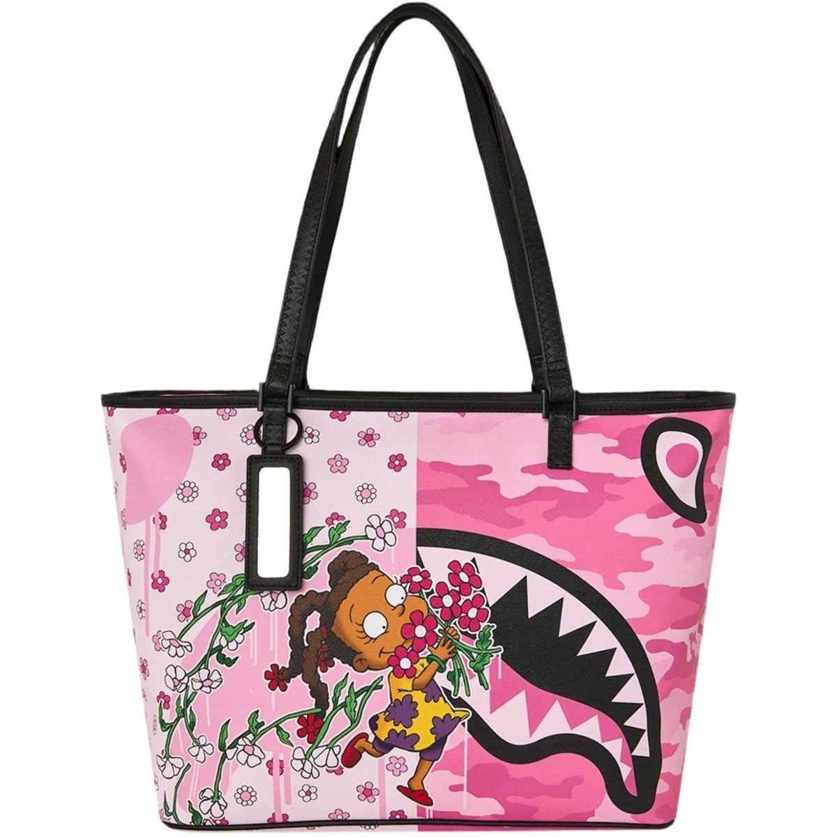 🔥🔥Sprayground Rugrats Susie Flowers Tote Bag New Pink Large Shoulder TravelBag