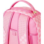 🔥🔥 Sprayground Pink Check Faces Backpack New Bookbag Large School Travel Bag
