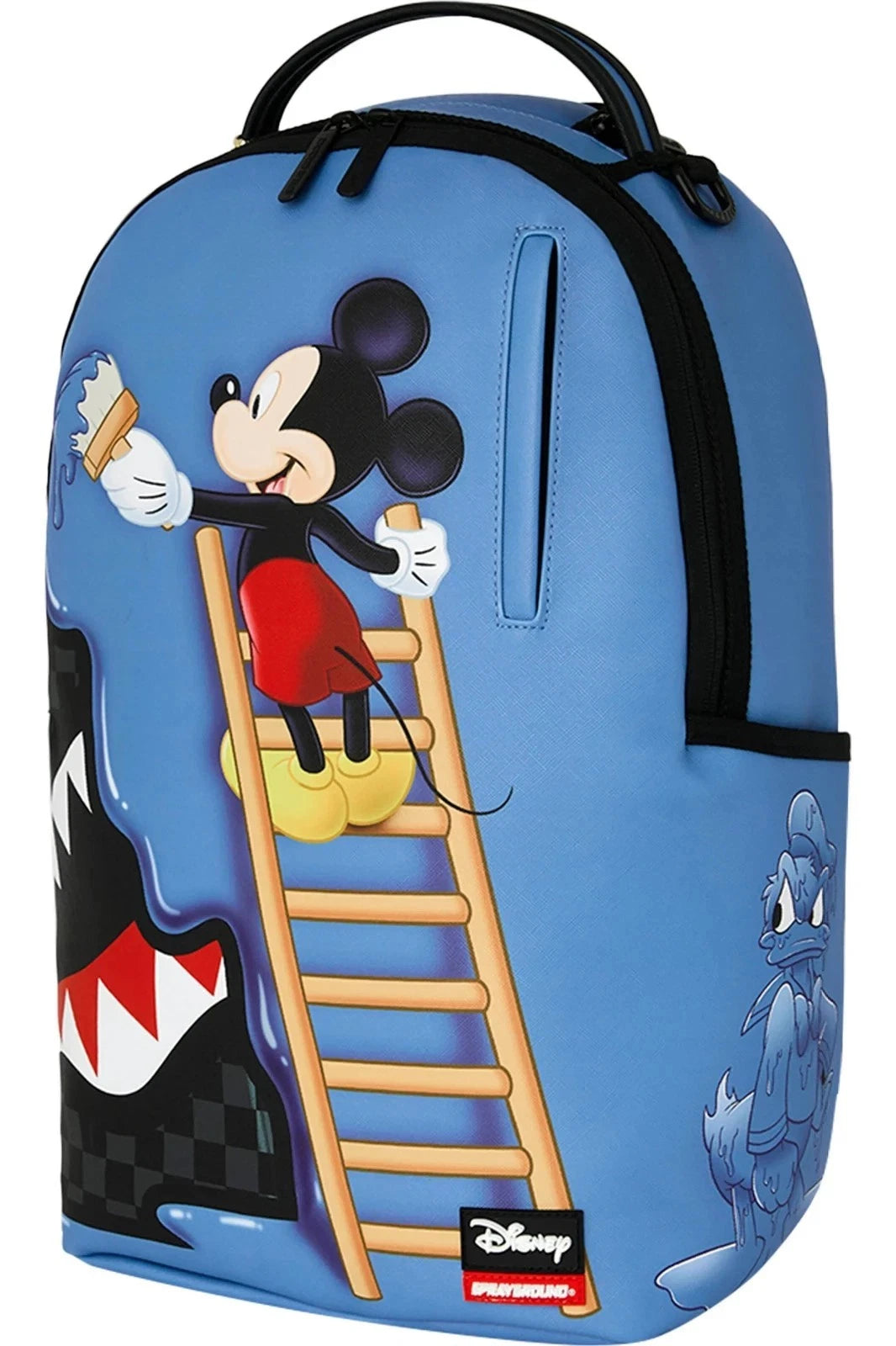 🔥🔥Sprayground x Disney Mickey Paint BackpackNew Black Bookbag Large School Bag