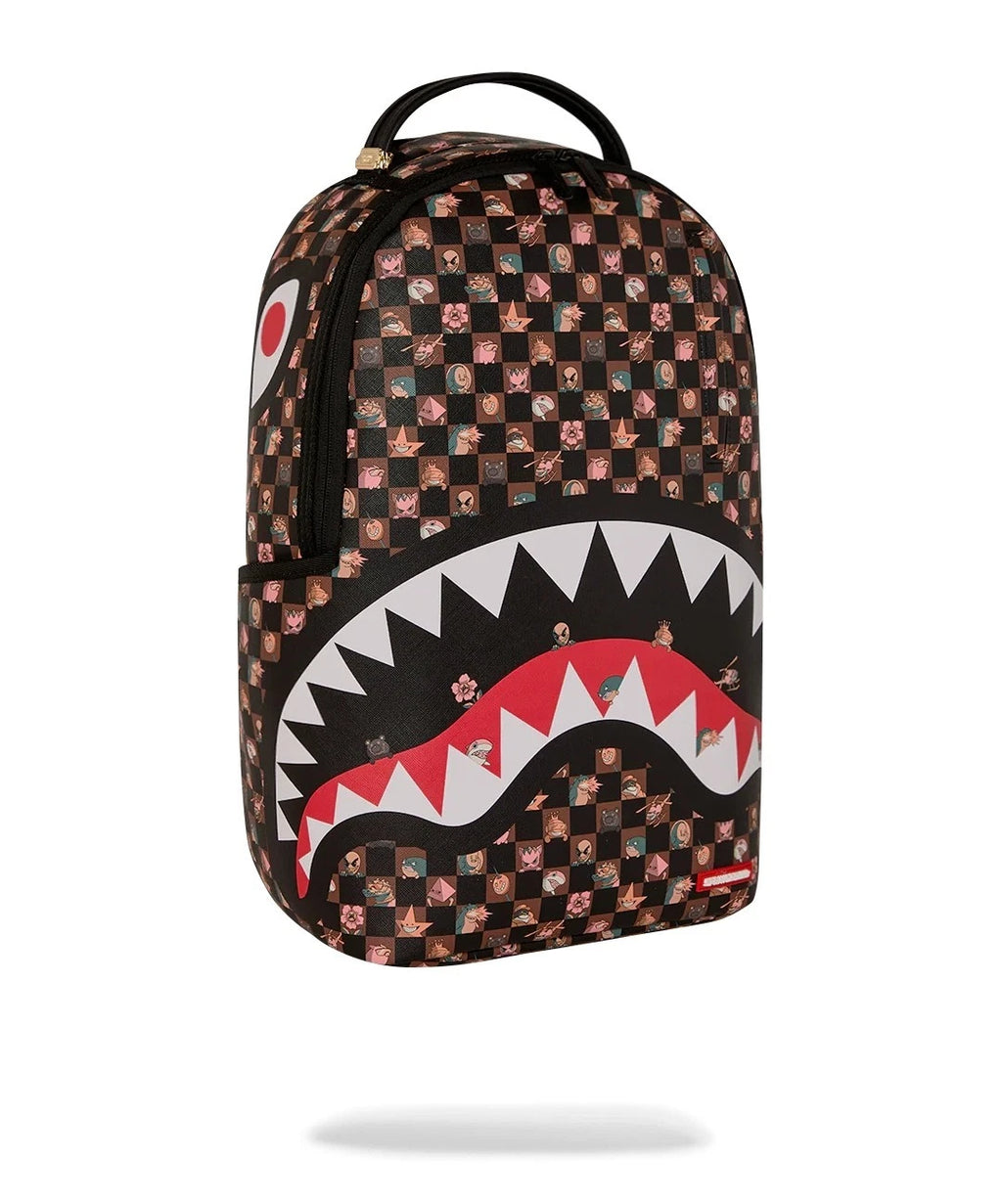 Sprayground King Characters Remix Backpack🔥New Check Bookbag Large School Bag