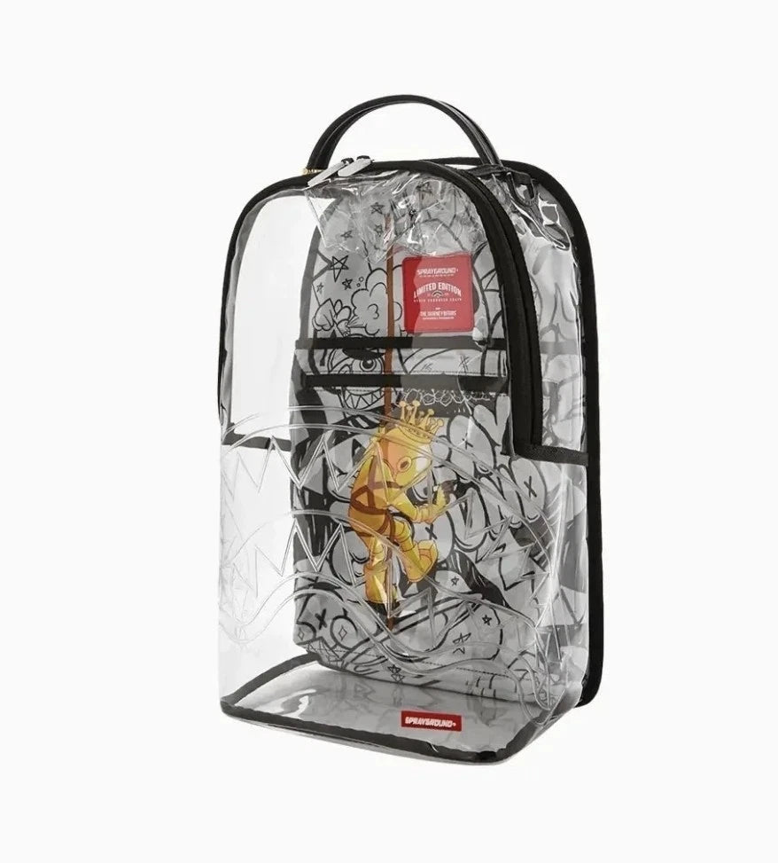 Sprayground ASTROMANE SKY Clear Backpack🔥New PVC Transparent Bookbag School Bag