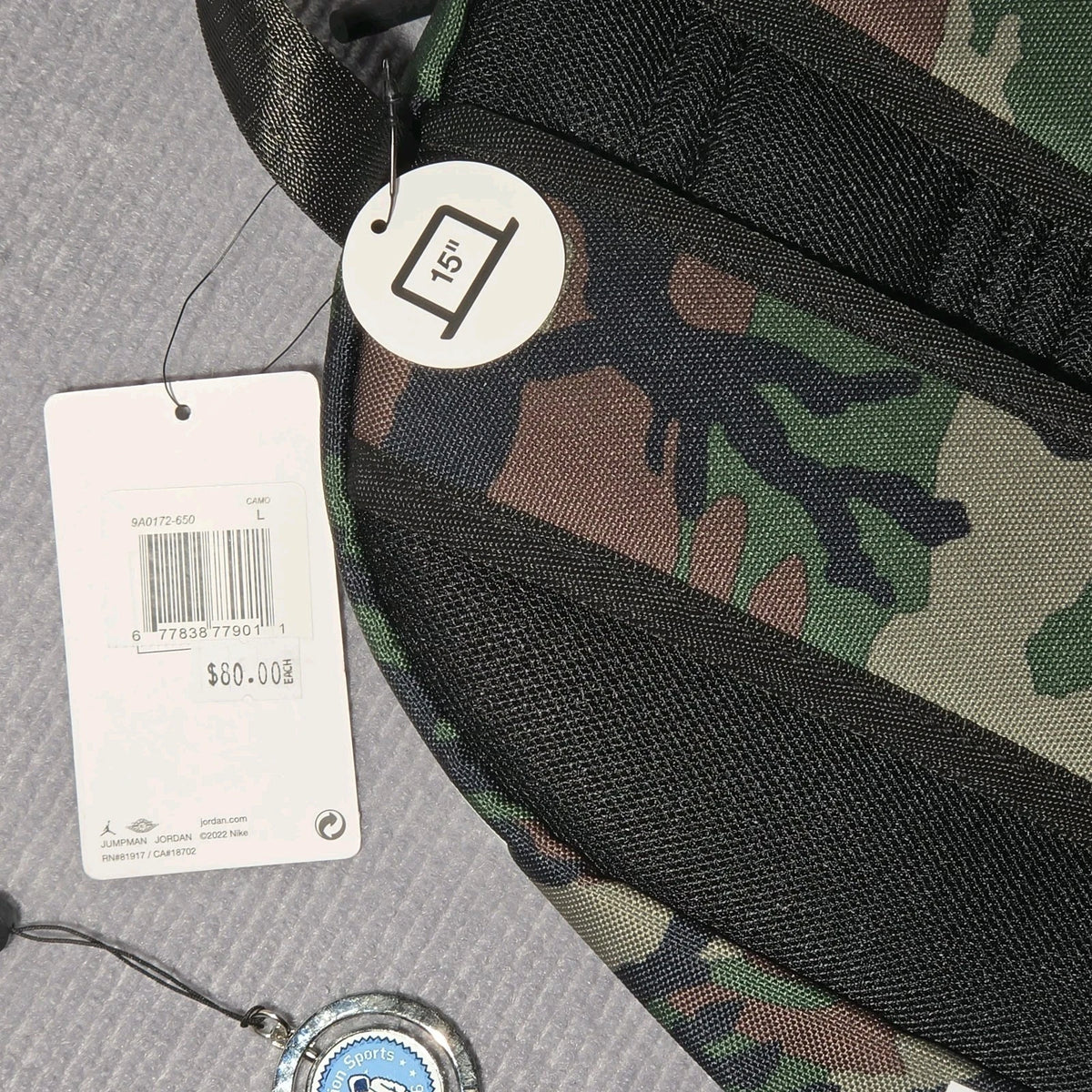🔥🔥 Nike Jordan Air Patrol Camo Backpack Laptop Sleeve 9A0172-650