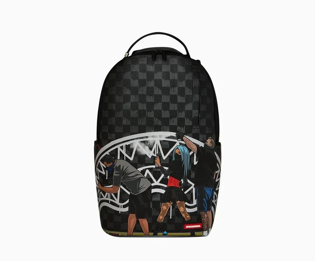 Sprayground Subway Vandals DLXR Backpack New Black Bookbag Large School Bag