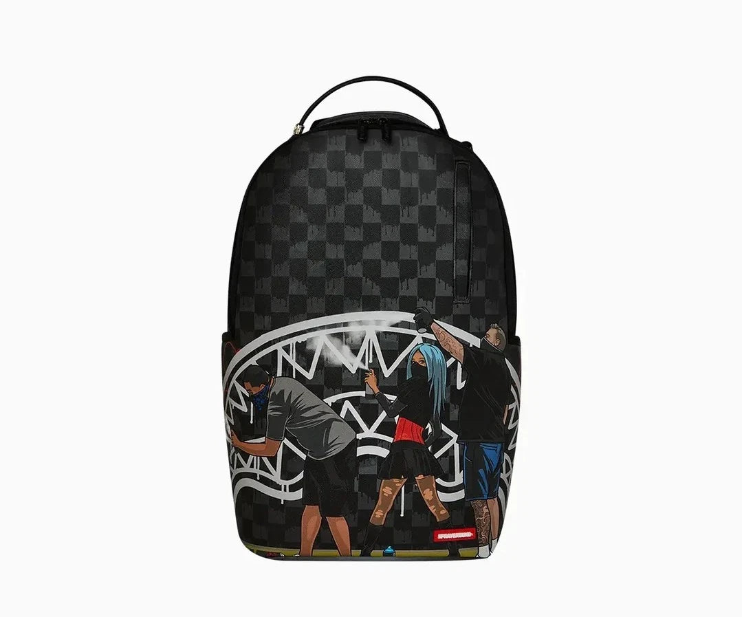 Sprayground Subway Vandals DLXR Backpack New Black Bookbag Large School Bag