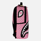 Sprayground Pink And Black Drip Check DLXSV Backpack