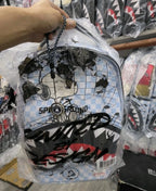 🔥🔥 Sprayground PEANUTS SNOOPY TUNED UP & TUNED OUT BACKPACKBlack Blue Bookbag