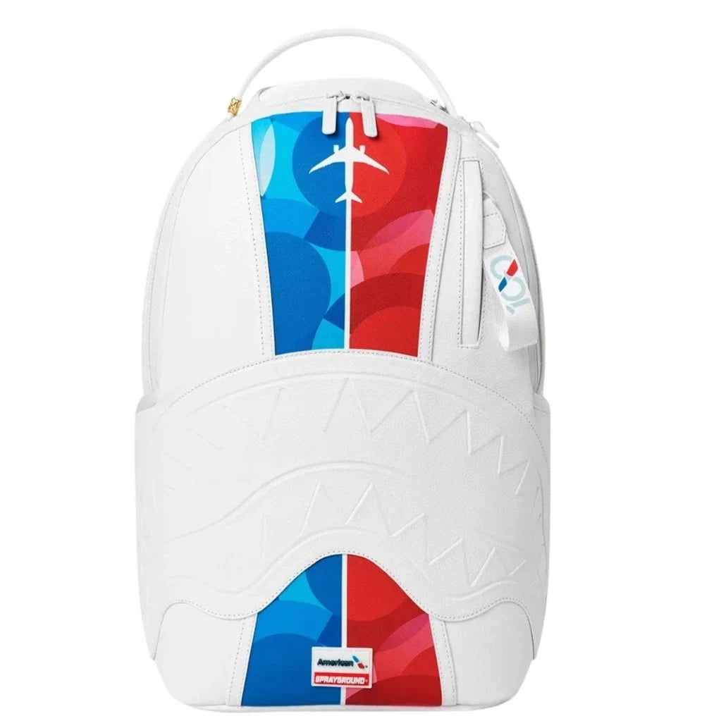 🔥🔥 Sprayground American MAXIMUM ALTITUD Backpack New White Bookbag