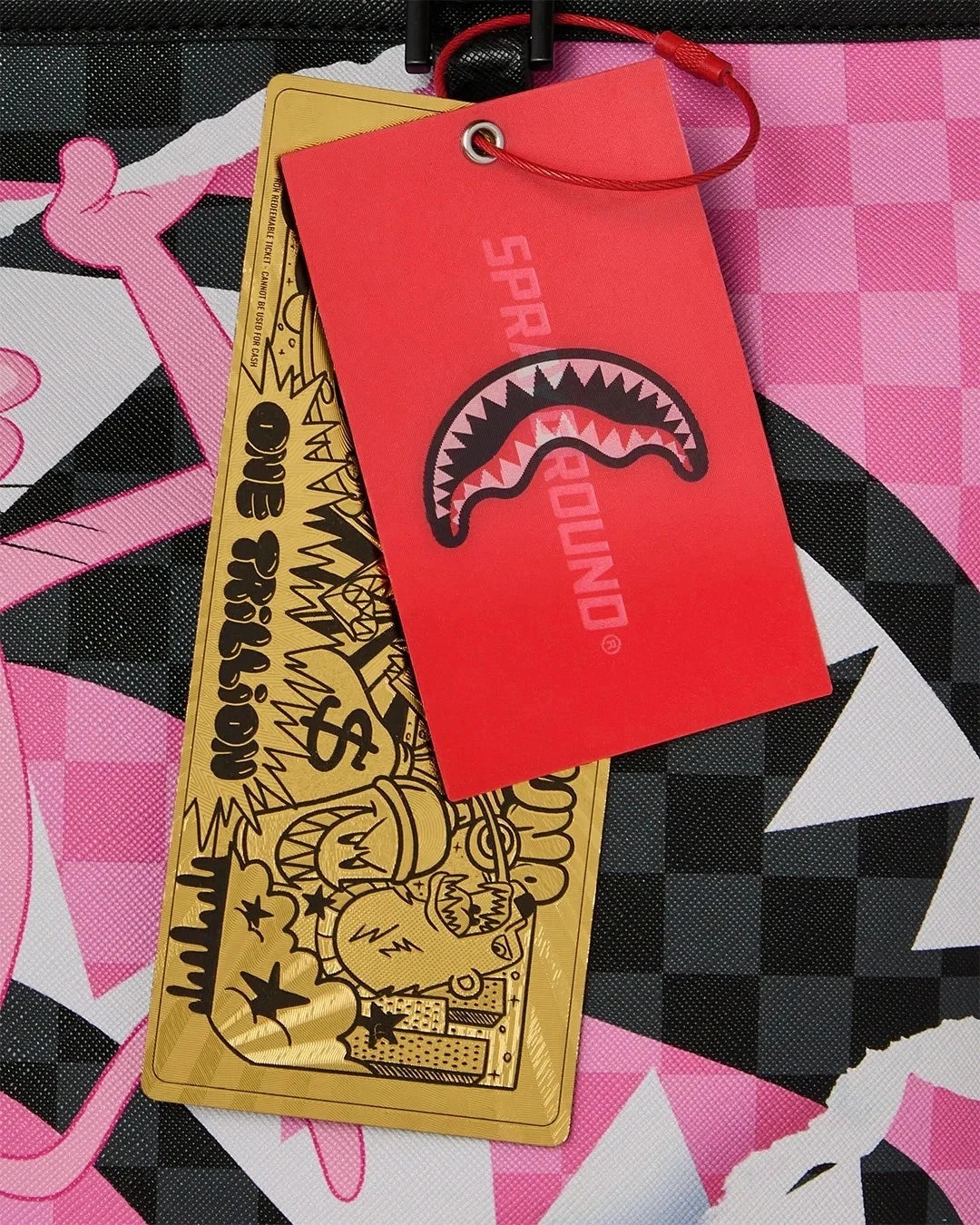 🔥🔥 Sprayground Pink Panther BREAK THRU Tote New Black Large Shoulder