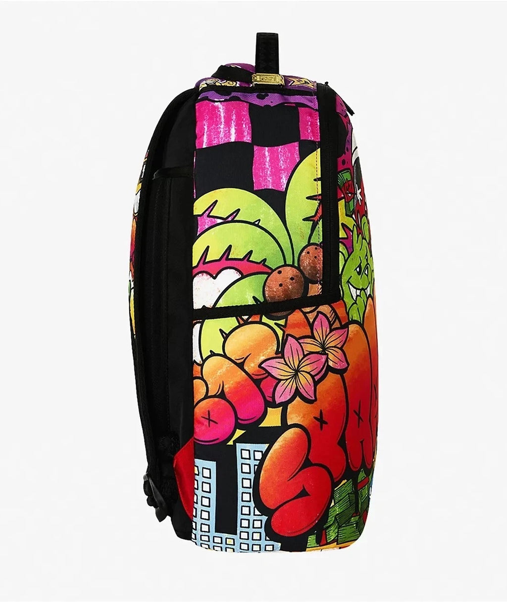 🔥🔥 Sprayground Miami Doodle Daydream Backpack New Black Bookbag School Bag 💥