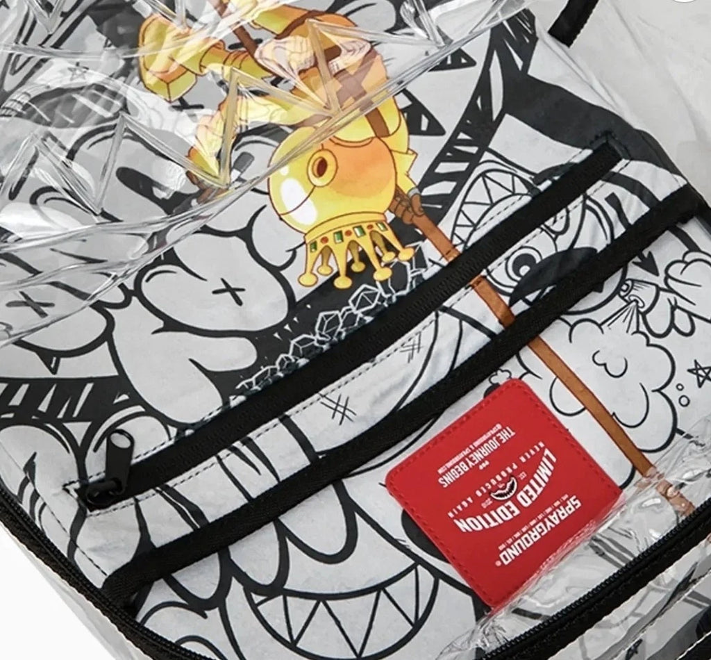 Sprayground ASTROMANE SKY Clear Backpack🔥New PVC Transparent Bookbag School Bag