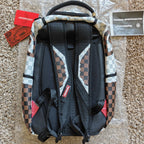 🔥🔥Sprayground Tear Away Checker DLXSV Backpack Black Bookbag Large School Bag