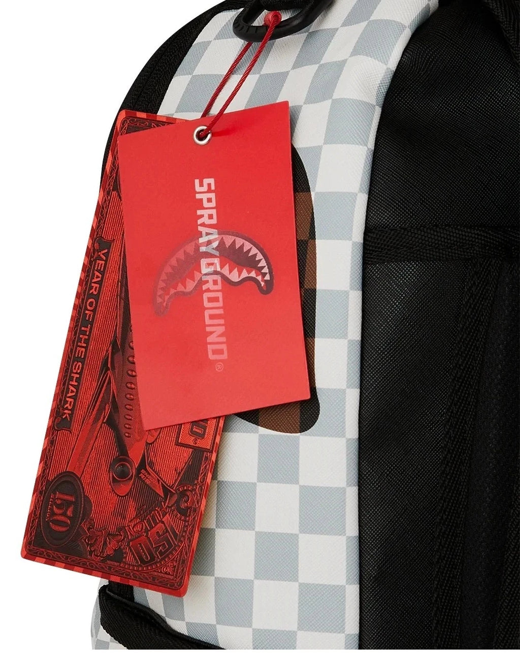 🔥🔥Sprayground Tear Away Checker DLXSV Backpack Black Bookbag Large School Bag