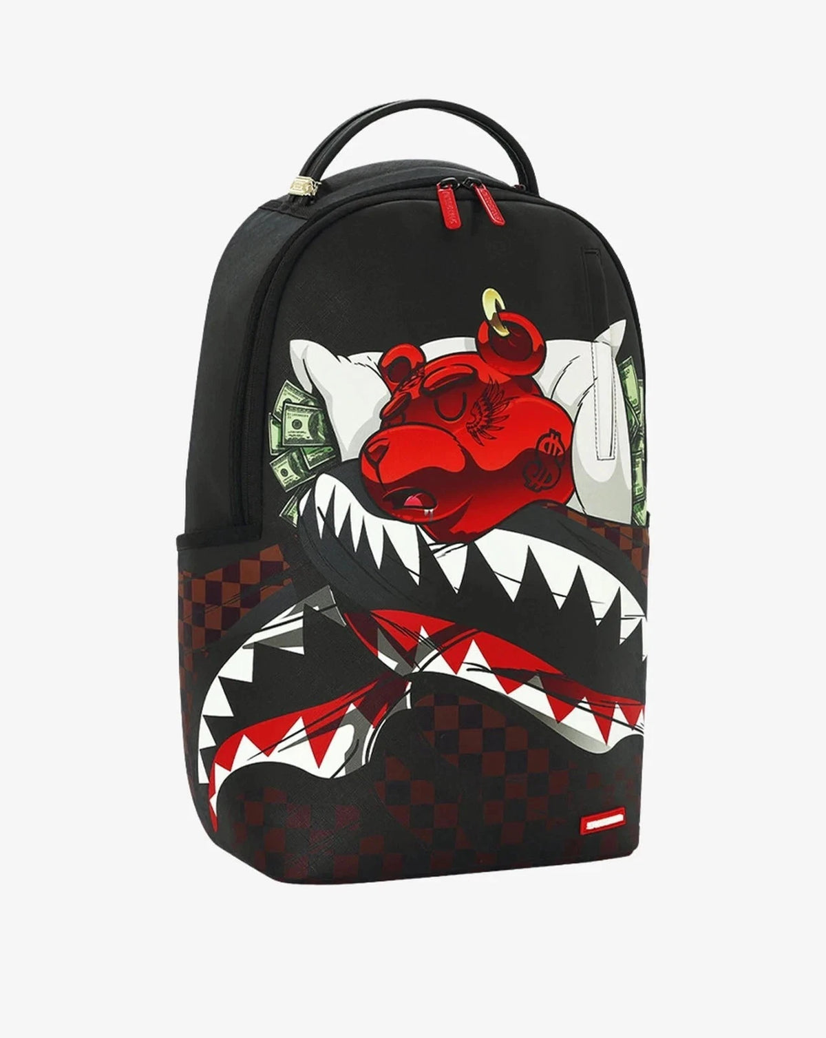 🔥🔥 Sprayground Diablo O Sleep Party Backpack Unisex Black Shoulder