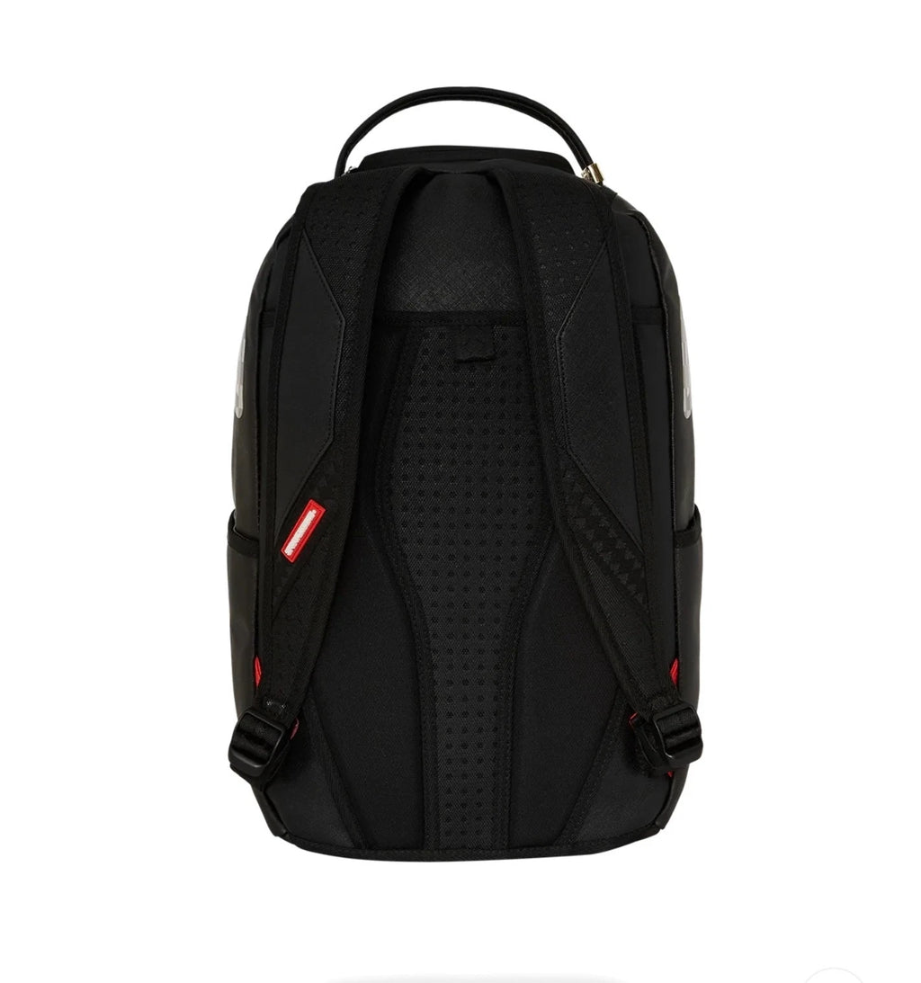 SHARK CENTRAL CREAM BLACK CHECK BACKPACK New Black Large Bookbag School Bag