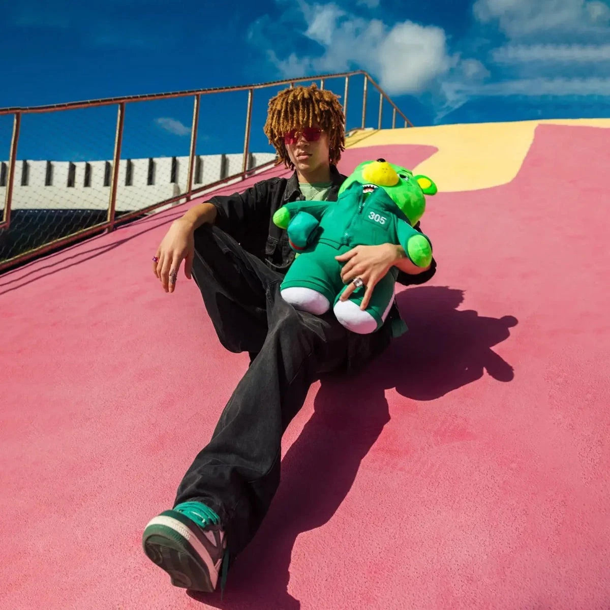 Sprayground Squid Game Contestant Money Bear Backpack🔥New Green Teddy Bear Bag