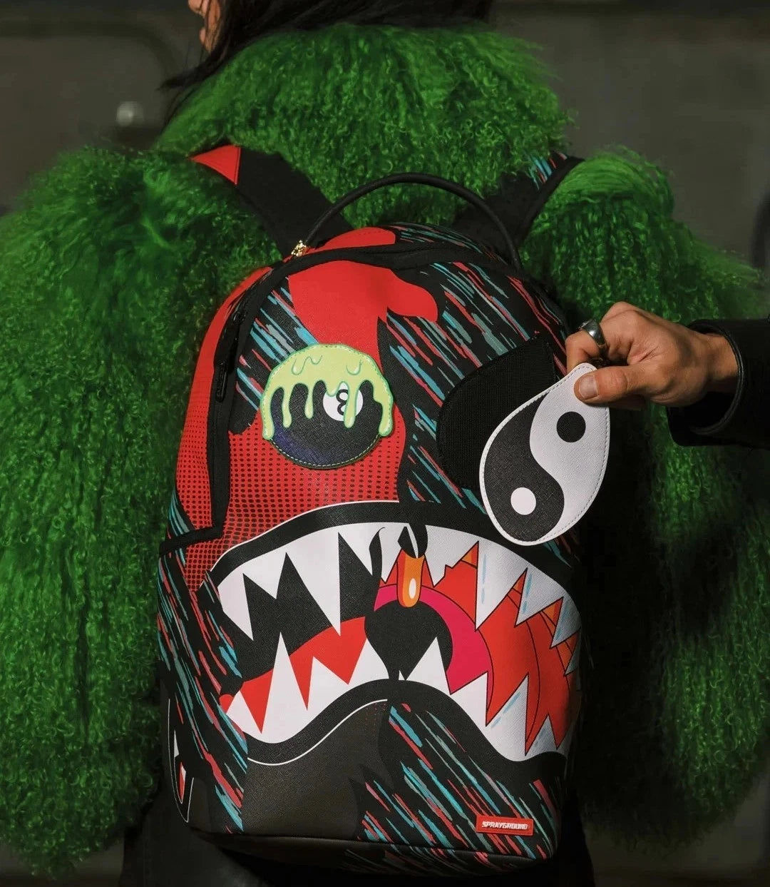 🔥100% Authentic SpraygroundHyper Driven Eyes Patch Backpack New Large Bookbag