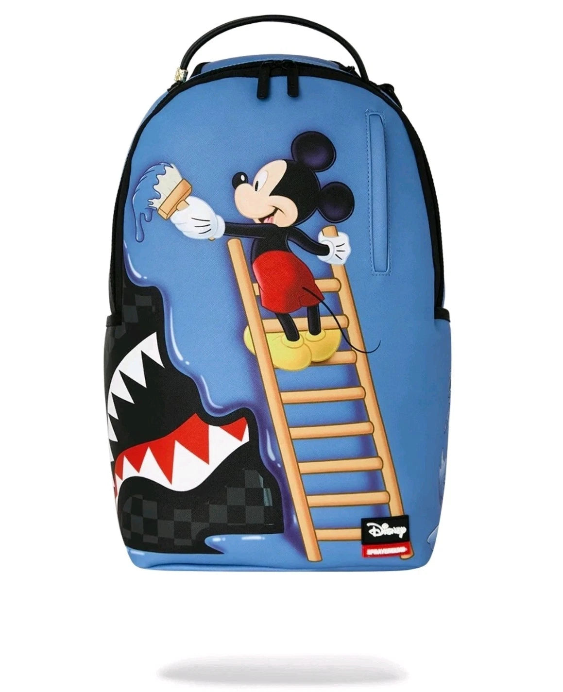 🔥🔥Sprayground x Disney Mickey Paint BackpackNew Black Bookbag Large School Bag