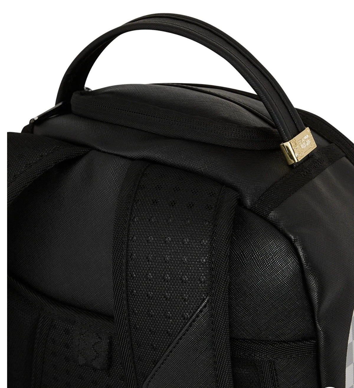 SHARK CENTRAL CREAM BLACK CHECK BACKPACK New Black Large Bookbag School Bag
