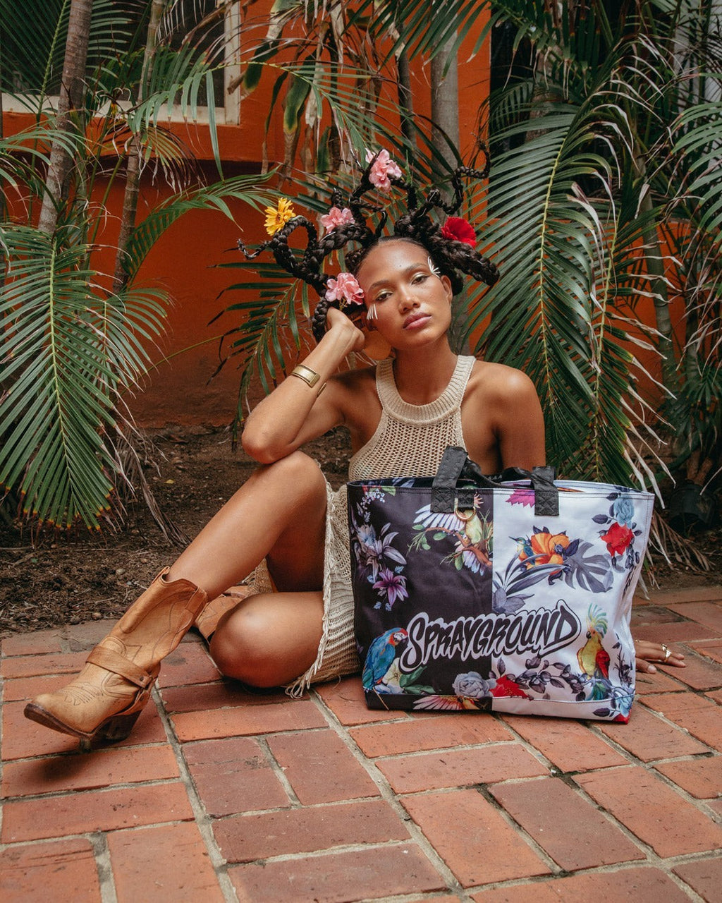 Sprayground Shadow Flight Beach Tote Bag Sharkmouth Print Tote New
