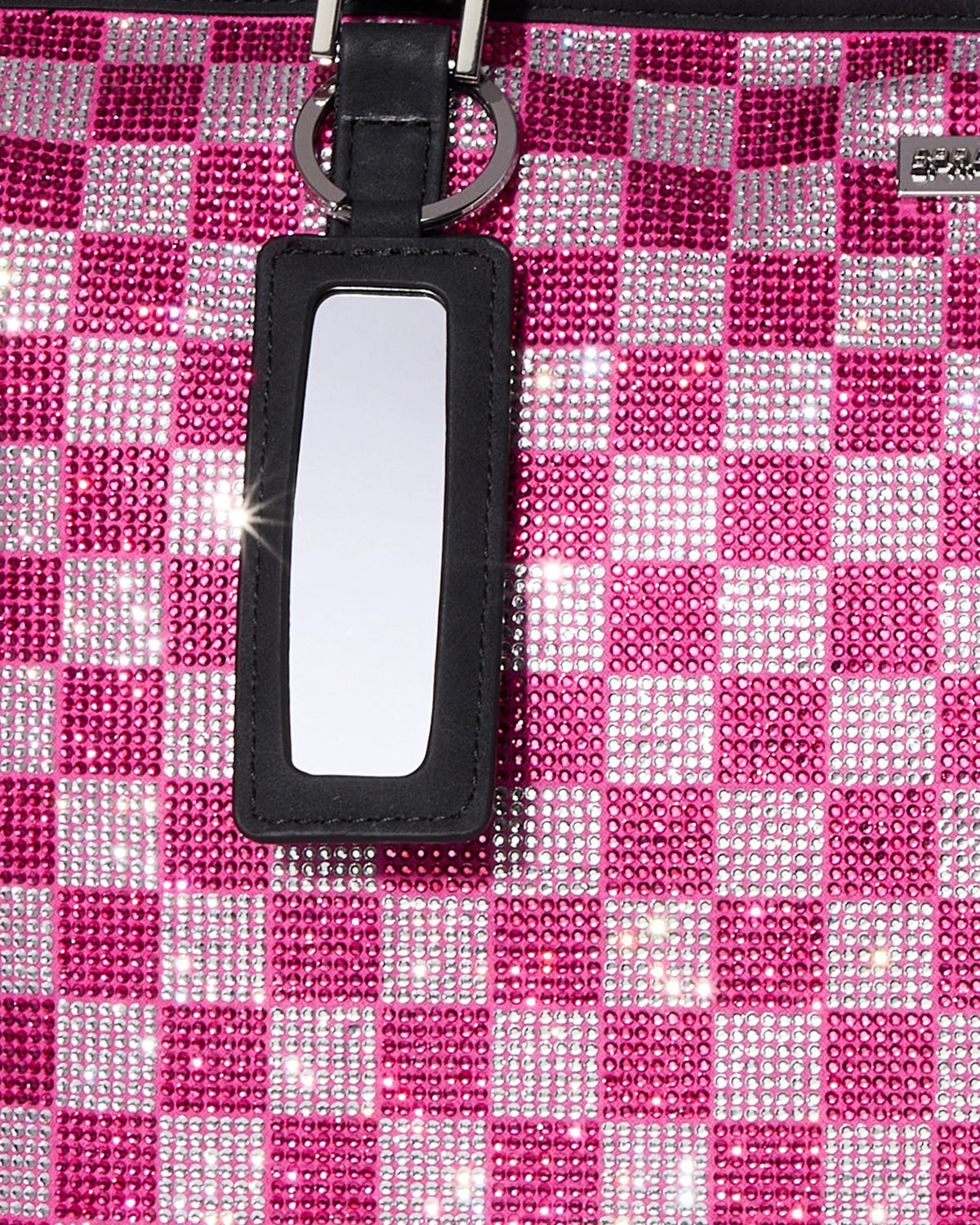Sprayground Trinity Sip Tote Bag Pink Checkerboard Shark Mouth Women's Tote New
