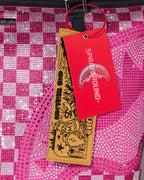 Sprayground Trinity Sip Tote Bag Pink Checkerboard Shark Mouth Women's Tote New
